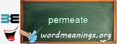 WordMeaning blackboard for permeate